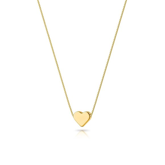 Jewelry - Dainty Heart Pendant Necklace Gold Plated Minimal Chic Layering Jewelry